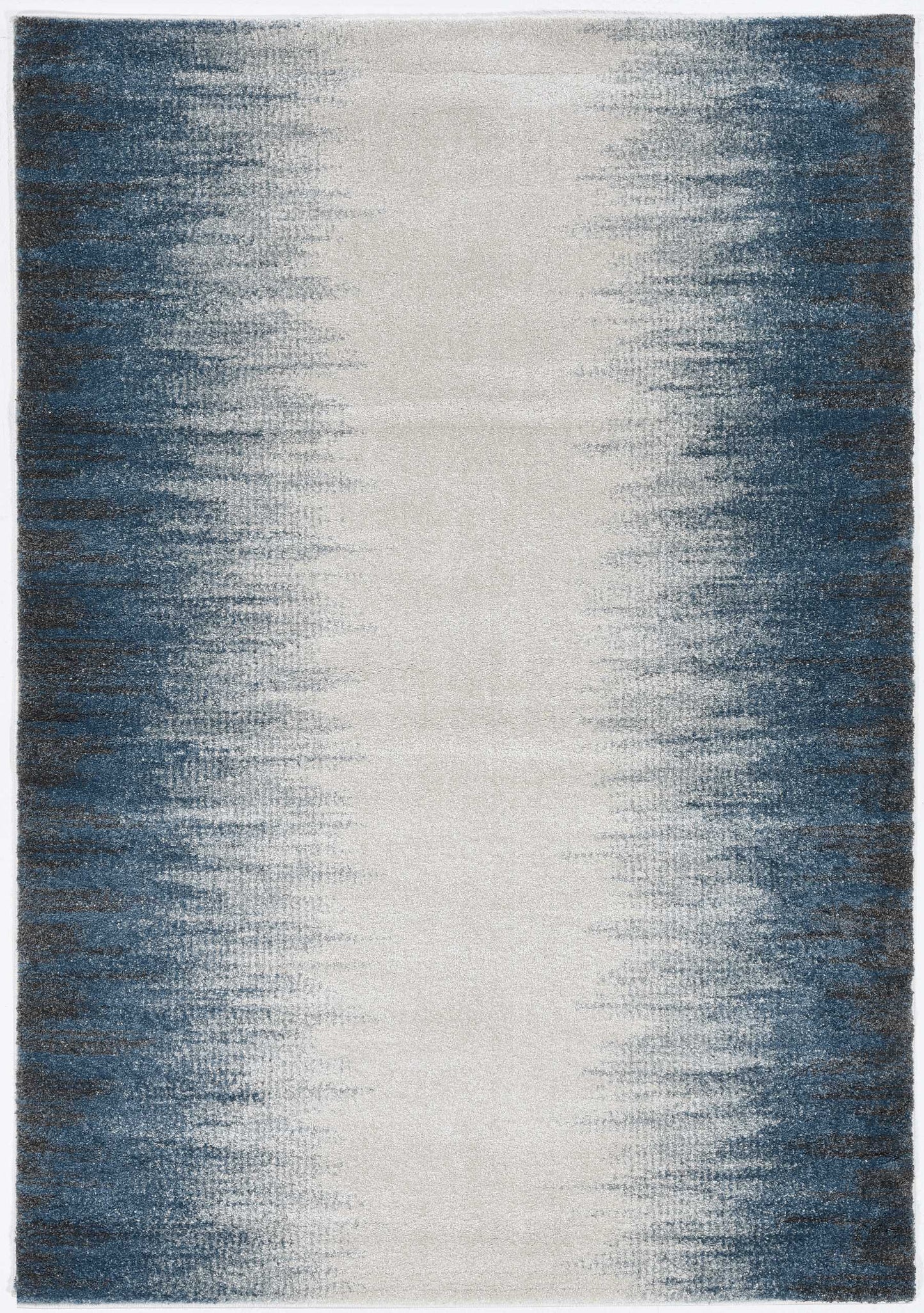 3' X 5'  Ivory Blue Gradient Area Rug