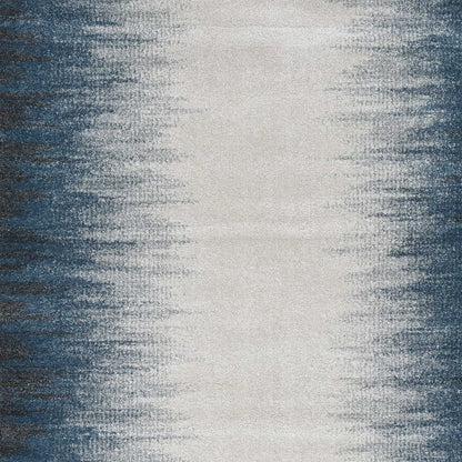 3' X 5' Ivory And Blue Abstract Area Rug