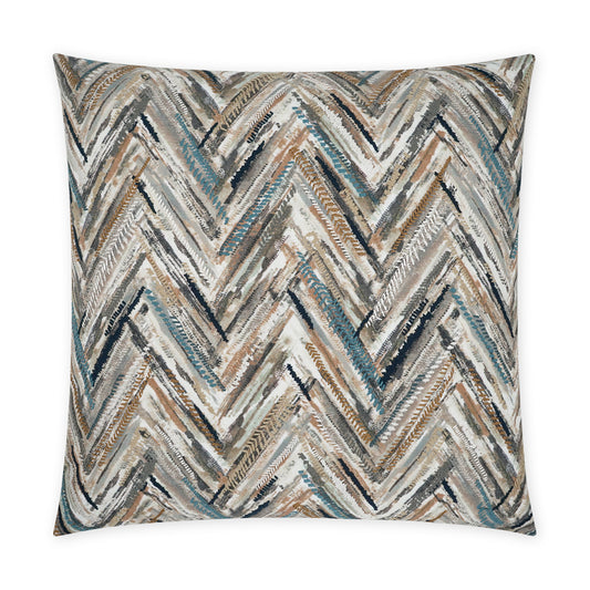 D.V. KAP HOME   24" x 24" Attribute Pillow Abstract, Chevon, Embroidery    - 3749-2424