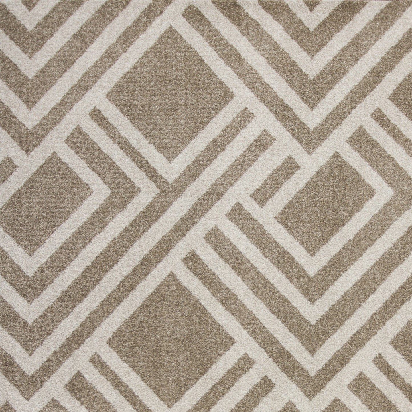 2' X 4' Beige Geometric Indoor Outdoor Area Rug