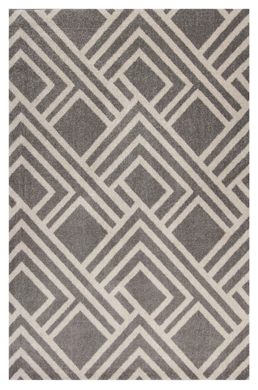 3' X 5' Gray Striped Indoor Outdoor Area Rug