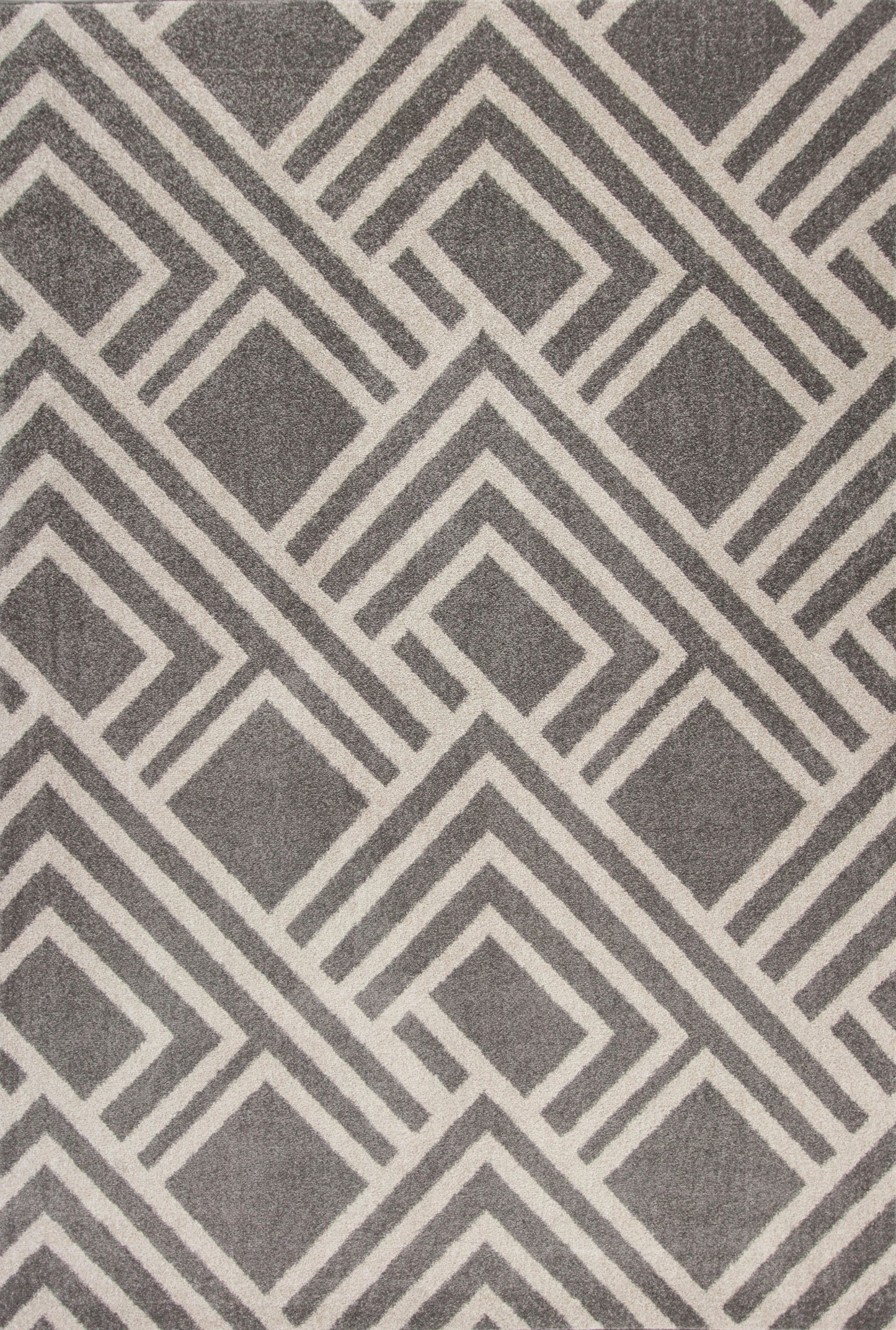 2' X 4' Gray Geometric Indoor Outdoor Area Rug