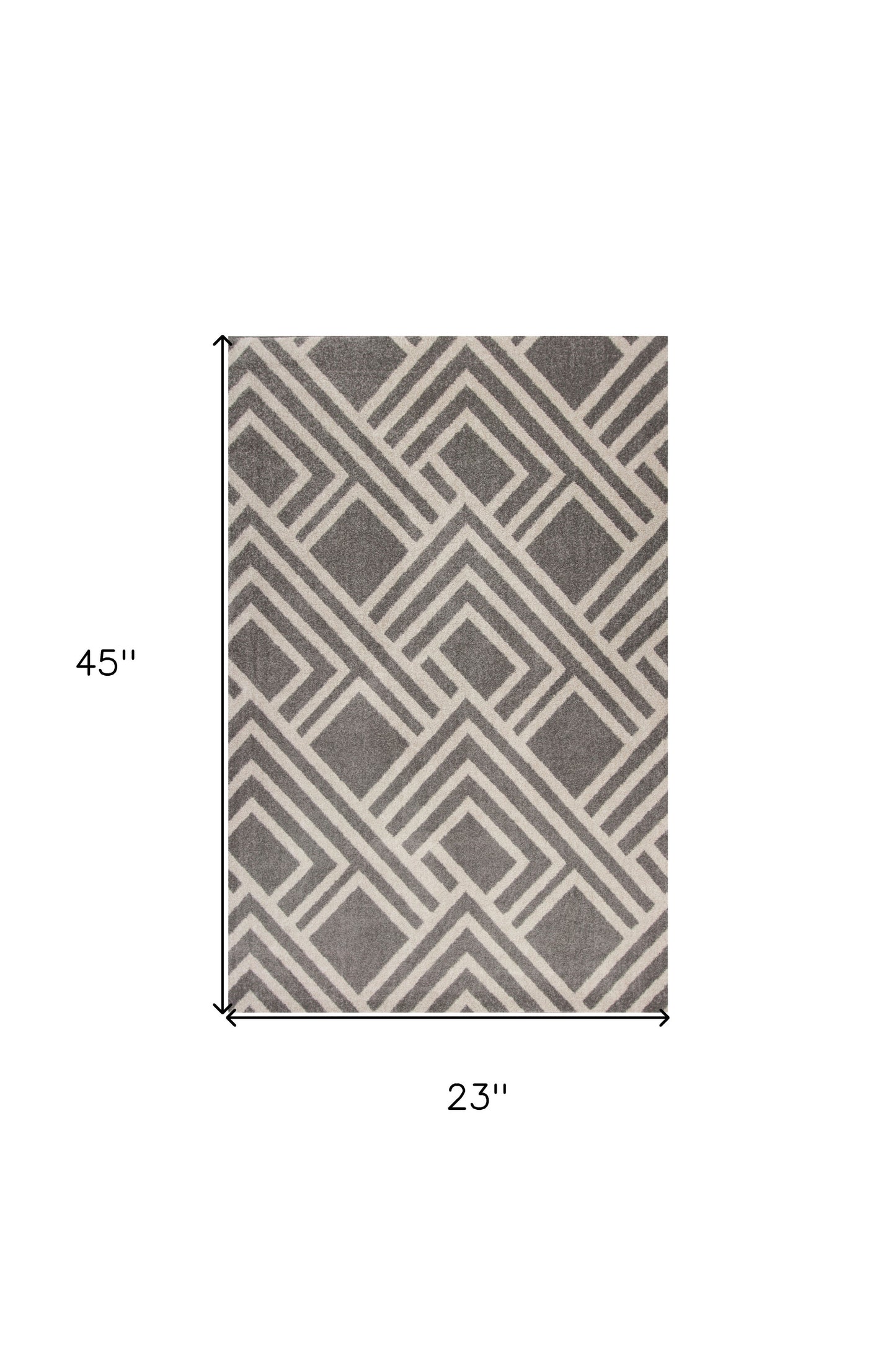 3' X 5' Gray Striped Indoor Outdoor Area Rug