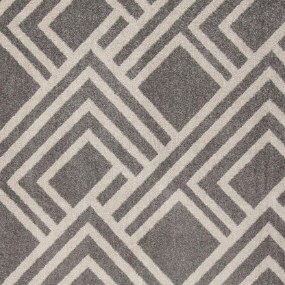 5' X 8' Gray Geometric Indoor Outdoor Area Rug