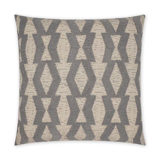 D.V. KAP HOME   24" x 24" Bold Appeal Pillow - Ash Farmhouse, Geometric    - 3750-A-2424
