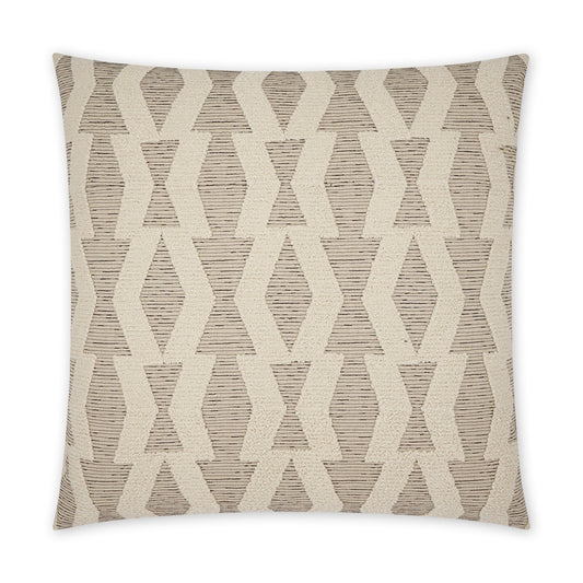 D.V. KAP HOME   24" x 24" Bold Appeal Pillow - Cream Farmhouse, Geometric    - 3750-C-2424
