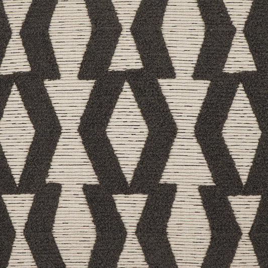 D.V. KAP HOME 3750-T-YARD Bold Appeal Fabric - Truffle Farmhouse, Geometric  Black   - Bold Appeal