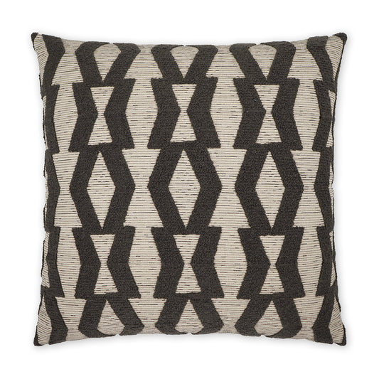 D.V. KAP HOME   24" x 24" Bold Appeal Pillow - Truffle Farmhouse, Geometric    - 3750-T-2424