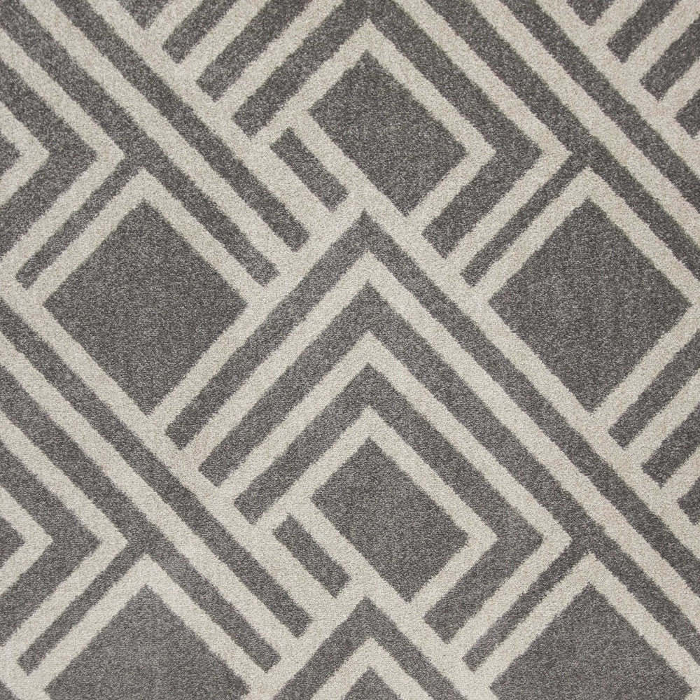 3' X 5' Gray Striped Indoor Outdoor Area Rug