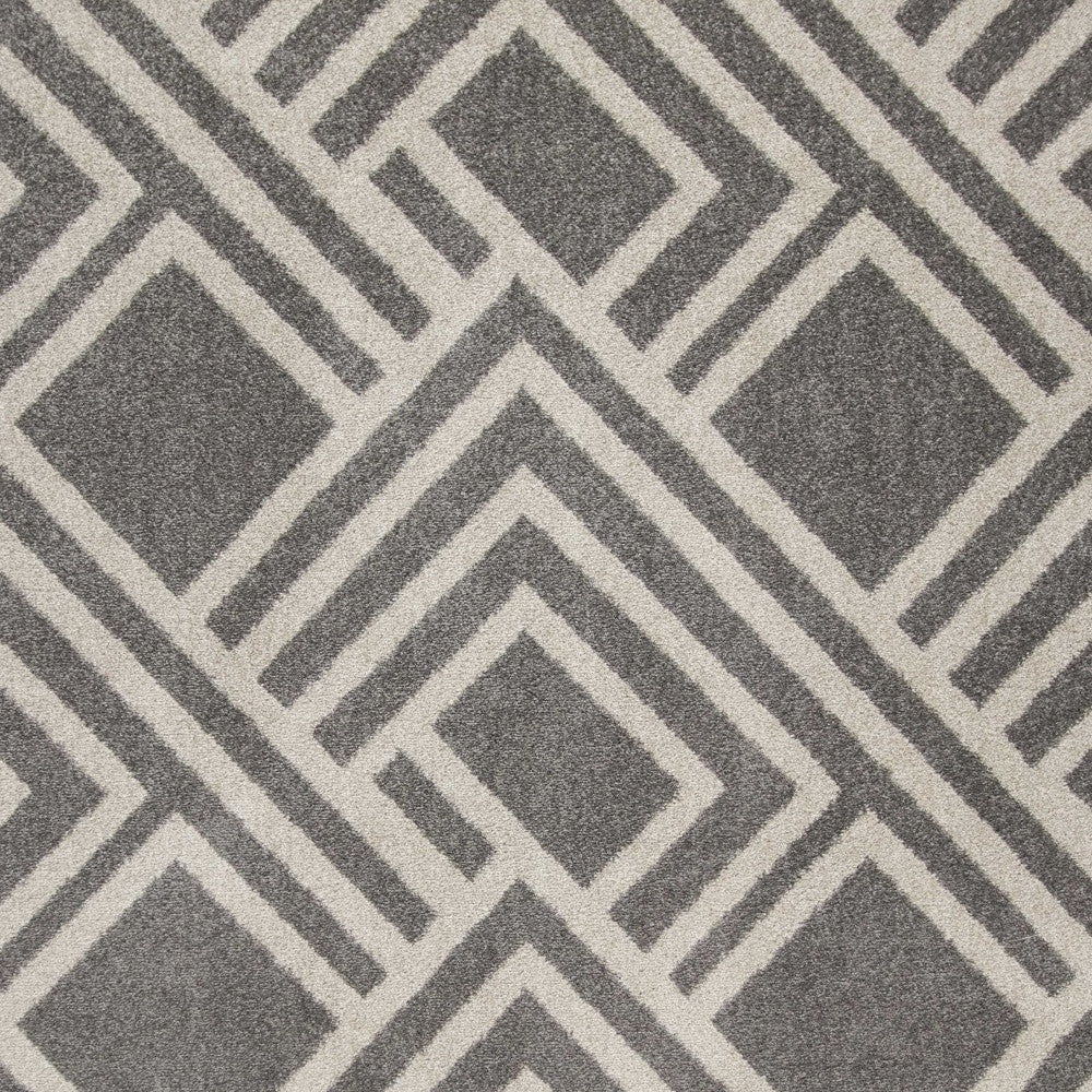 3' X 5' Gray Striped Indoor Outdoor Area Rug