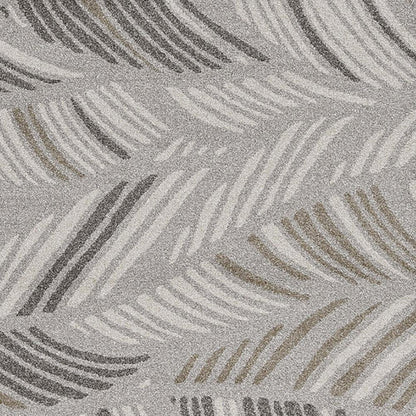 5' X 8' Beige And Brown Tropical Botanical Area Rug