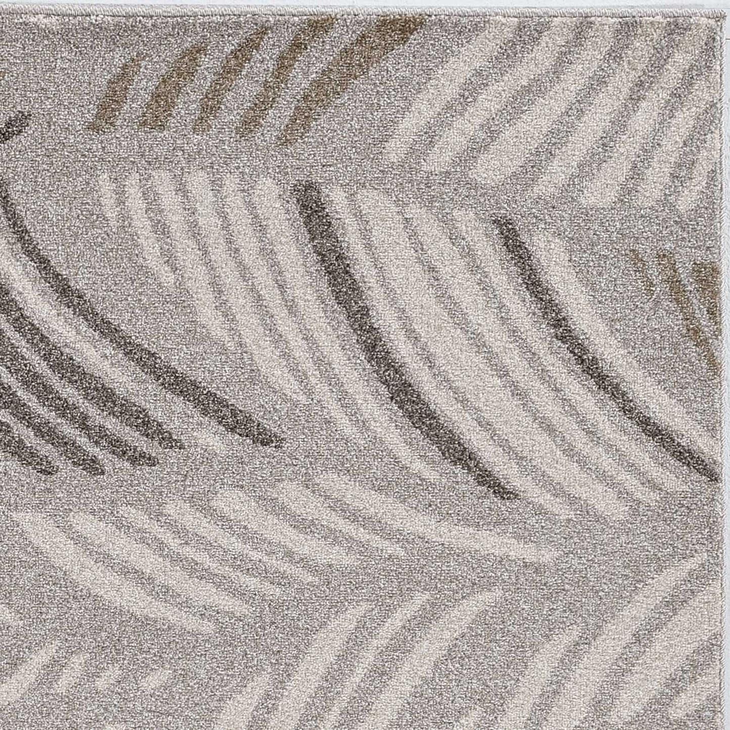 5' X 8' Grey Feather Brushstrokes Area Rug