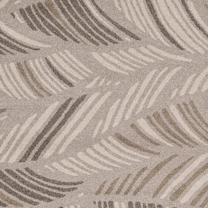 2' X 3' Beige And Brown Tropical Botanical Area Rug