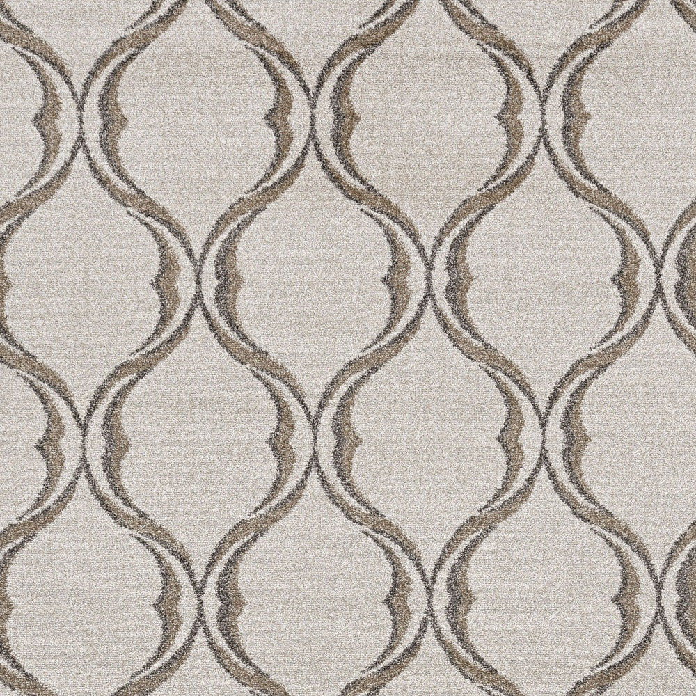 2' X 3' Sand Wavy Line Pattern Accent Rug