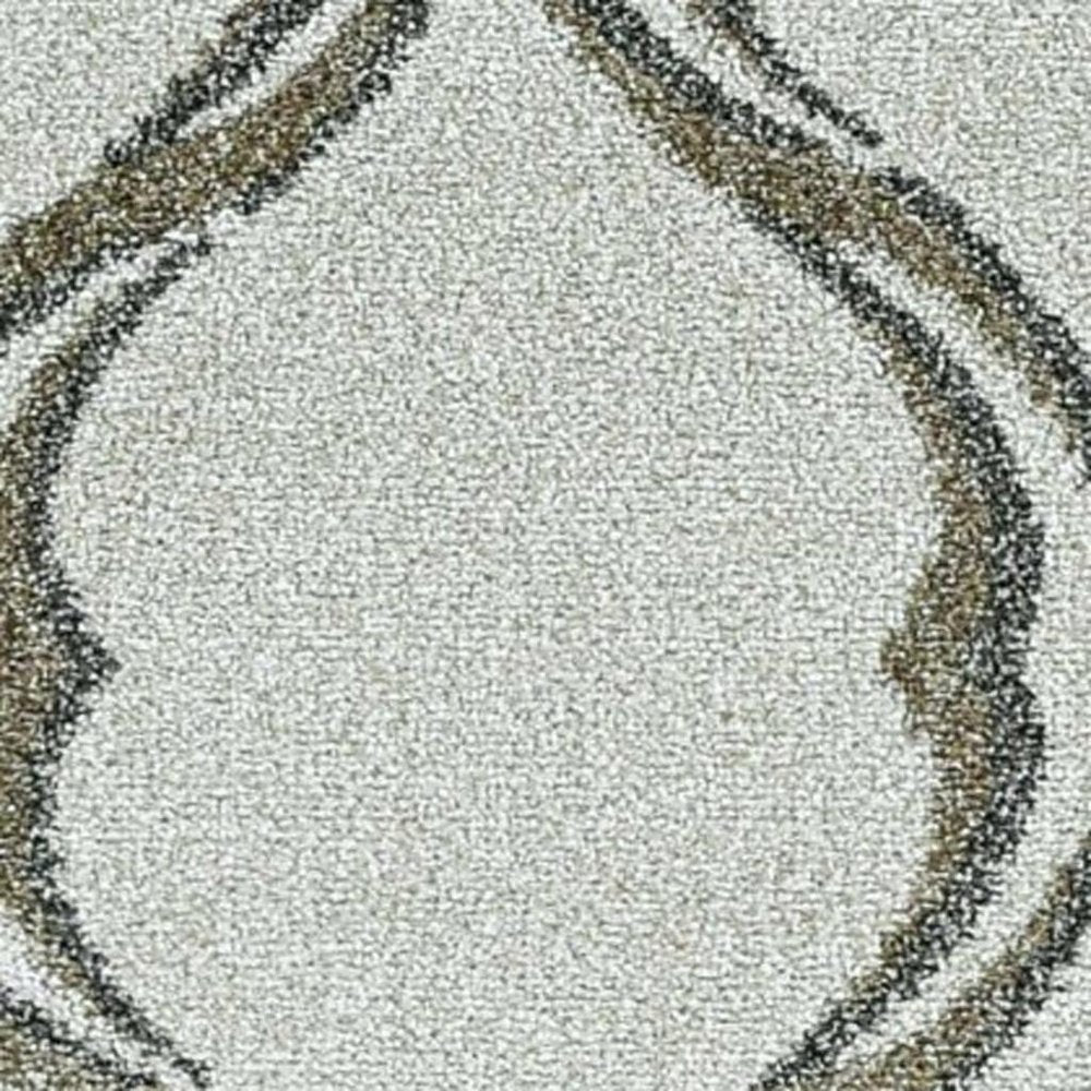 2' X 3' Sand Wavy Line Pattern Accent Rug