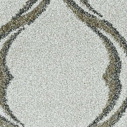 2' X 3' Sand Wavy Line Pattern Accent Rug