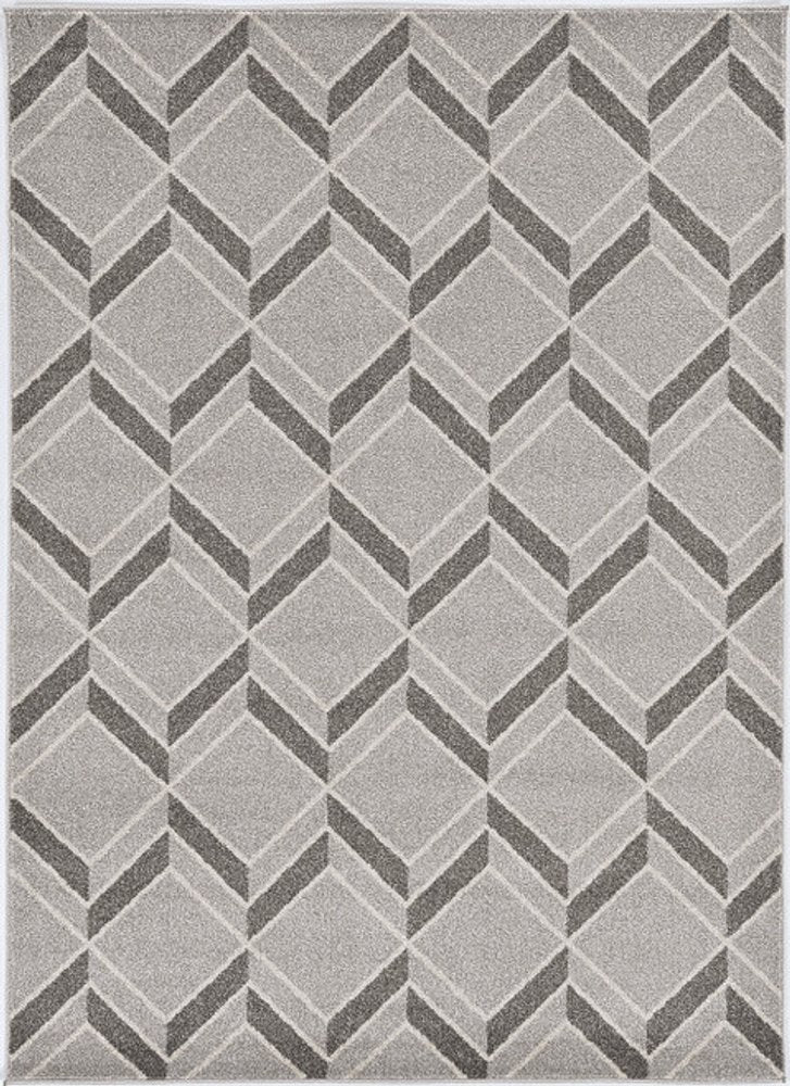 5' X 8' Gray Geometric Indoor Outdoor Area Rug