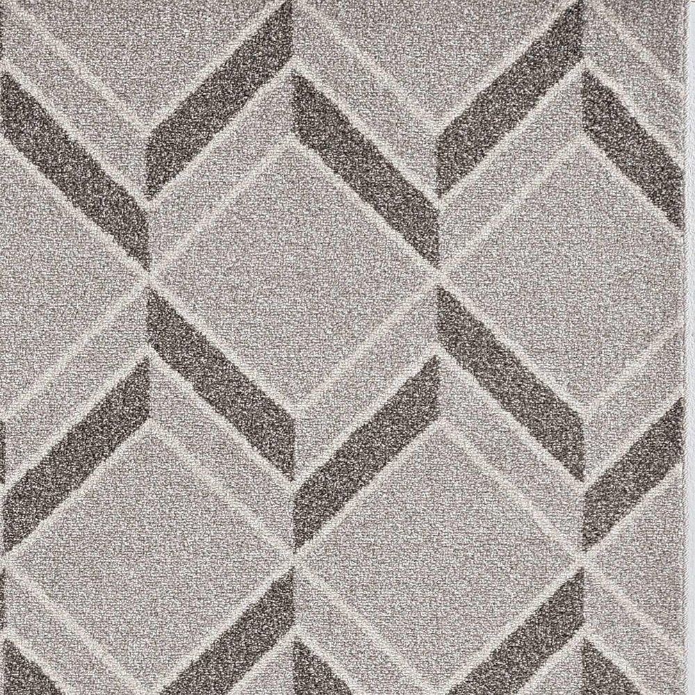 5' X 8' Gray Geometric Indoor Outdoor Area Rug