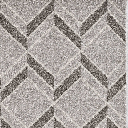 8' X 11' Gray Geometric Indoor Outdoor Area Rug