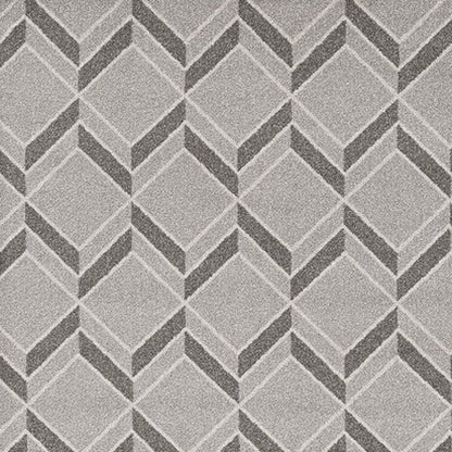 8' X 11' Gray Geometric Indoor Outdoor Area Rug