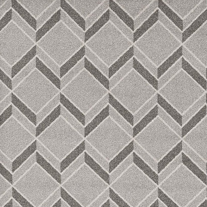 8' X 11' Gray Geometric Indoor Outdoor Area Rug