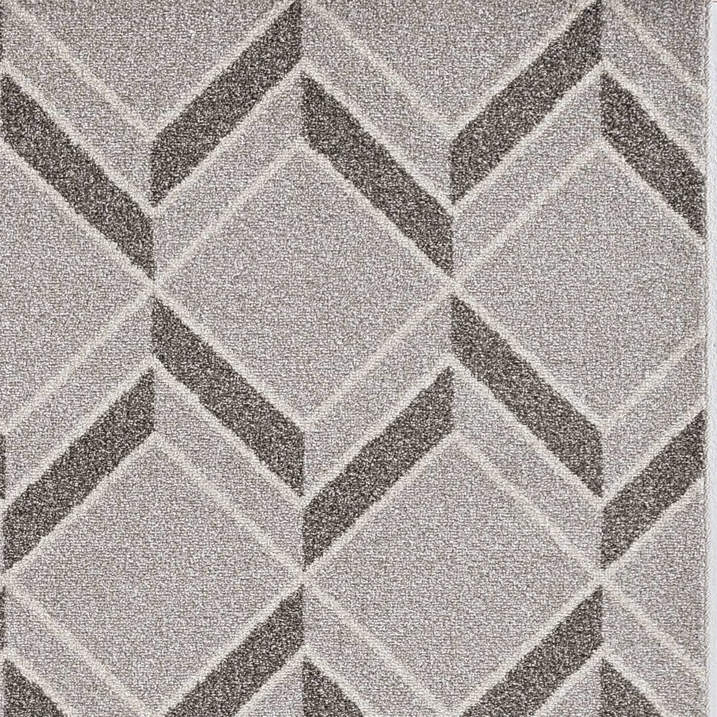 8' X 11' Gray Geometric Indoor Outdoor Area Rug