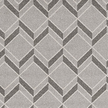 8' X 11' Gray Geometric Indoor Outdoor Area Rug
