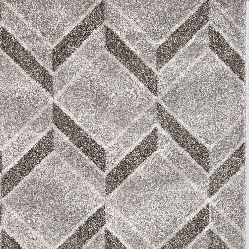 8' X 11' Gray Geometric Indoor Outdoor Area Rug