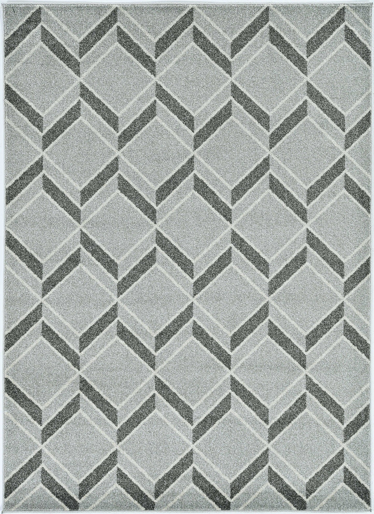 8' X 11' Gray Geometric Indoor Outdoor Area Rug