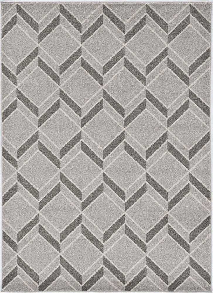 8' X 11' Gray Geometric Indoor Outdoor Area Rug