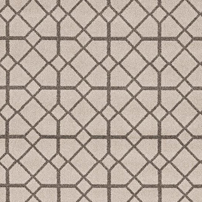 5' X 8'  Ivory Or Grey Geometric Tiles Area Rug