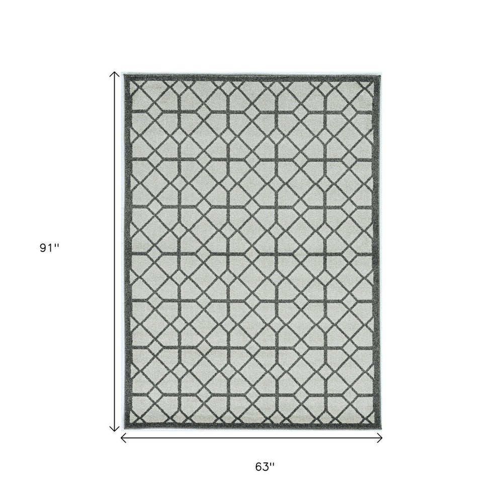 3' X 5' Ivory Or Grey Polypropylene Rug