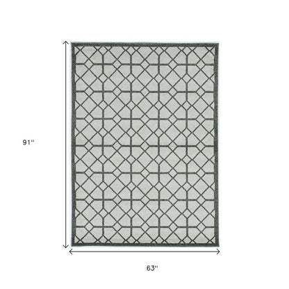 3' X 5' Ivory Or Grey Polypropylene Rug