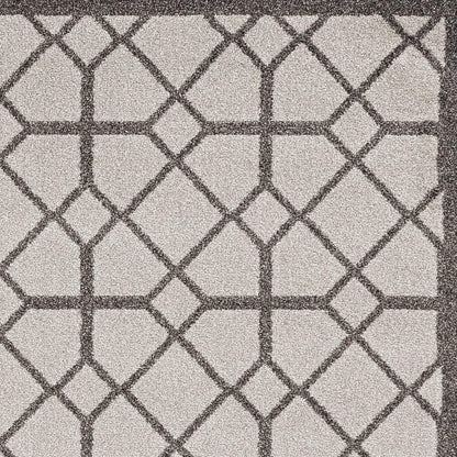 2' X 4' Ivory Geometric Indoor Outdoor Area Rug