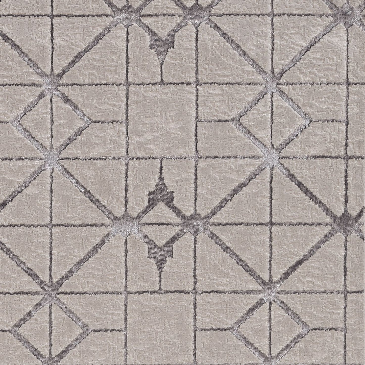 8' X 11' Ivory And Brown Geometric Area Rug