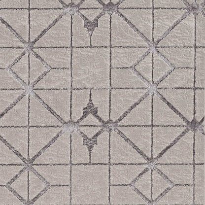 8' X 11' Ivory And Brown Geometric Area Rug