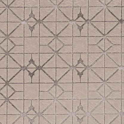 8' X 11' Ivory And Brown Geometric Area Rug