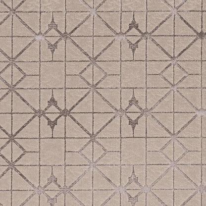 8' X 11' Ivory And Brown Geometric Area Rug