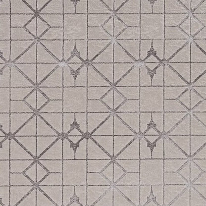 8' X 11' Ivory And Brown Geometric Area Rug