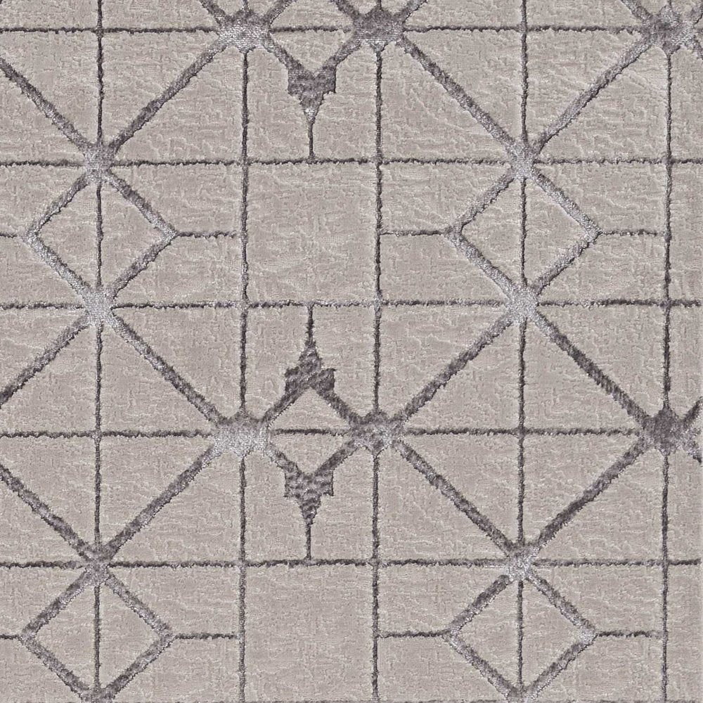 8' X 11' Ivory And Brown Geometric Area Rug