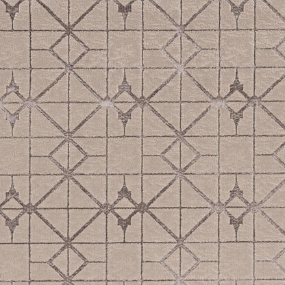 8' X 11' Ivory And Brown Geometric Area Rug