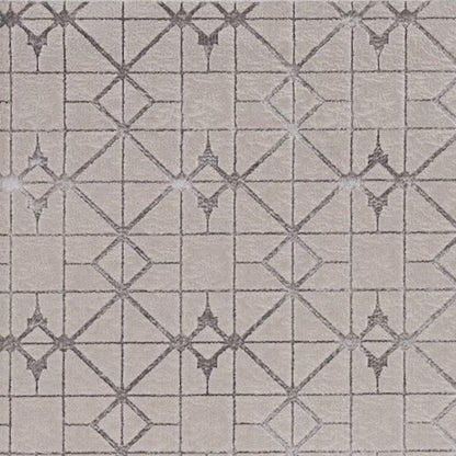 8' X 11' Ivory And Brown Geometric Area Rug