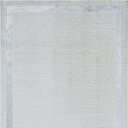 5' X 8' Gray And Ivory Geometric Area Rug