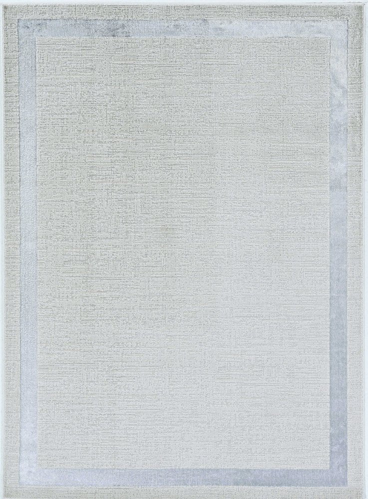 5' X 8' Gray And Ivory Geometric Area Rug