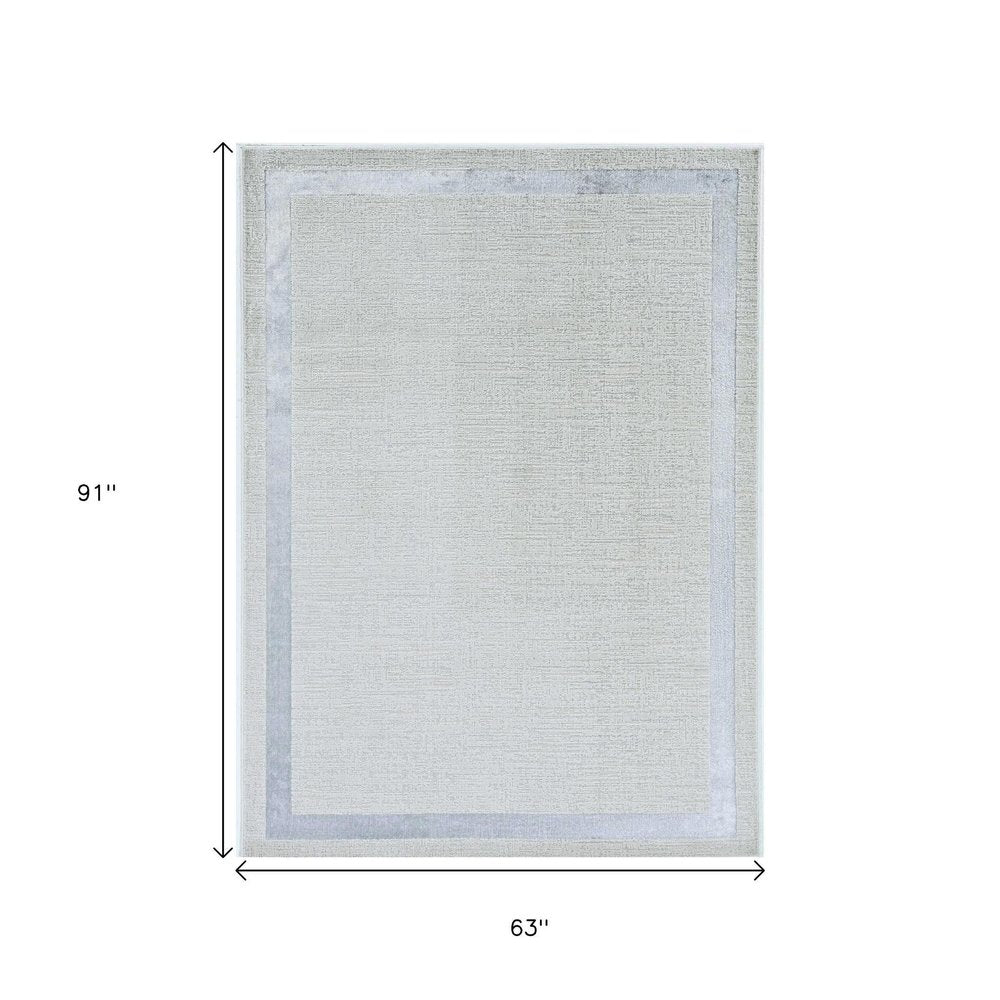3' X 5' Gray and Ivory Area Rug