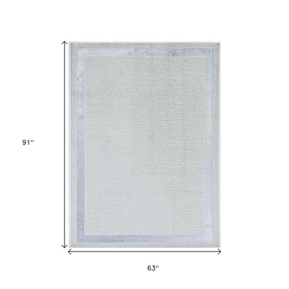 3' X 5' Gray and Ivory Area Rug