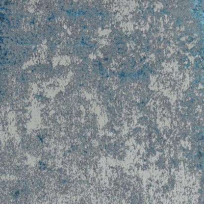10' X 13' Silver Blue Machine Woven Abstract Smudge Indoor Area Rug