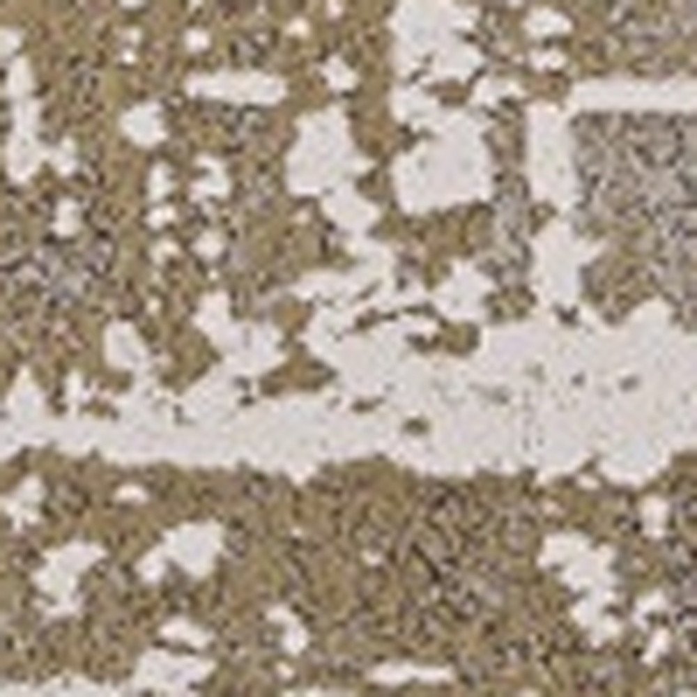 5' X 8' Ivory And Gold Abstract Area Rug