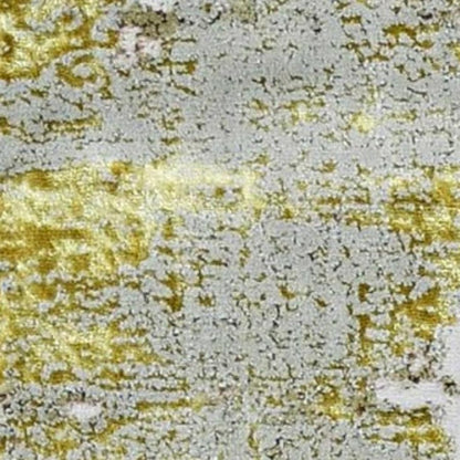 5' X 8' Ivory And Gold Abstract Area Rug