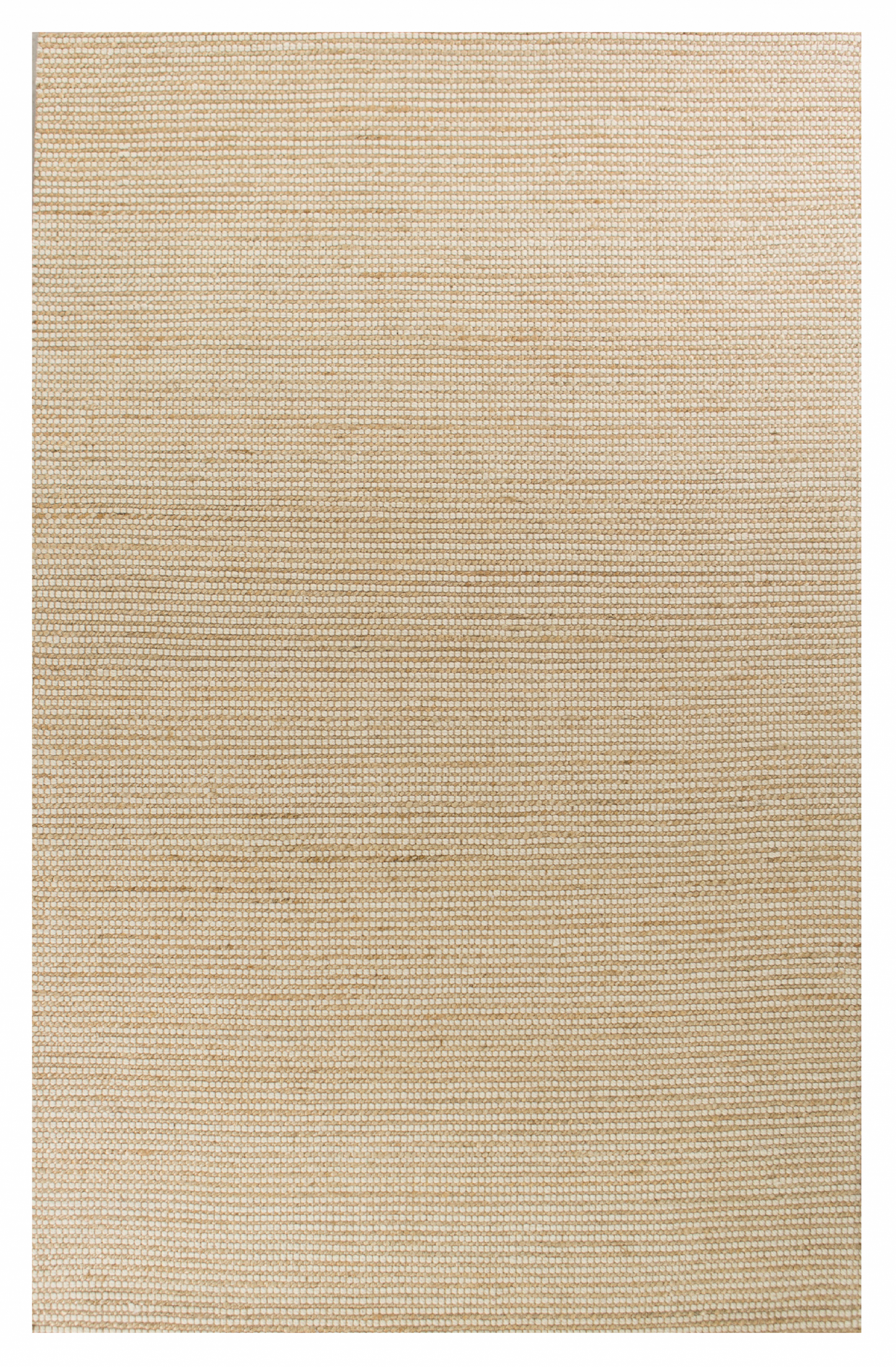 7' X 10' Ivory Hand Woven Wool And Jute Indoor Area Rug